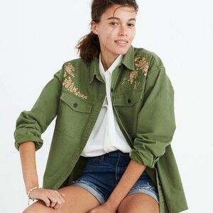 Embroidered Rabbit Shirt-Jacket